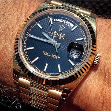 rolex oyster perpetual day date blue